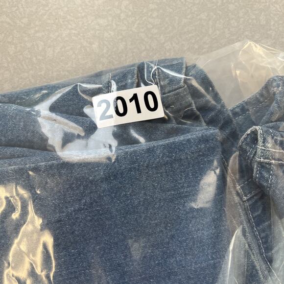 Xhilaration 90s Denim Overall Dress Large Mini Y2K Retro Pearl Snap - Picture 11 of 11